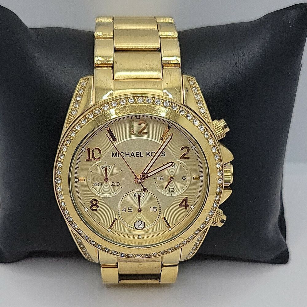Michael Kors Blair MK5166 Women's Gold Stainless Steel Analog Dial Watch AM277 - Picture 1 of 11